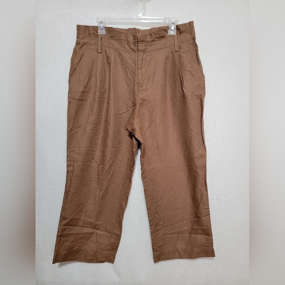 Women's LOFT Cropped Pants, Brown, Size 12P, EUC
